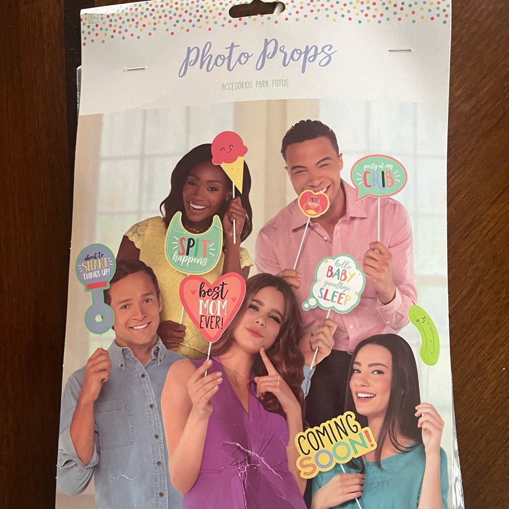 Photo booth props baby shower